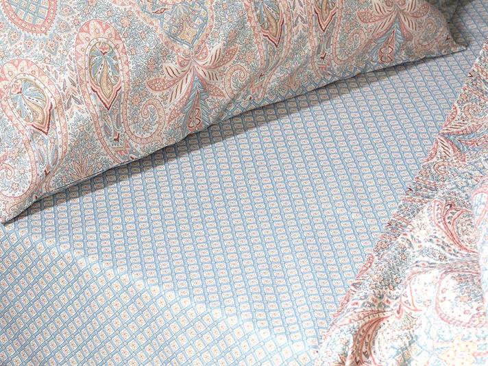 Boho Chic  Cu imprimeu Persoană dublă  SET CUVERTURĂ 200x220 cm Burgundia-gri