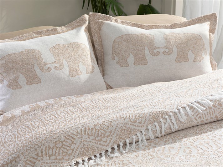 Boho Dream  Țesătură jacard Pentru o persoana  SET CUVERTURĂ DE PAT 160x240 cm Maro
