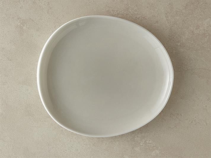 Farfurie fel principal, Bohon, porțelan, 27 cm, gri