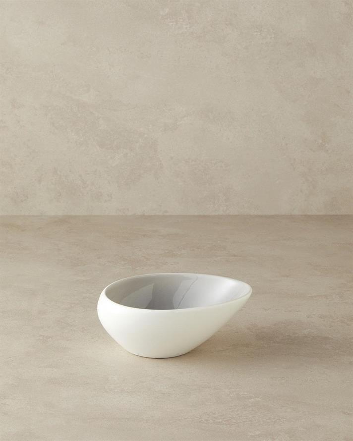 Bol, Bohon, porțelan, 18 cm, gri