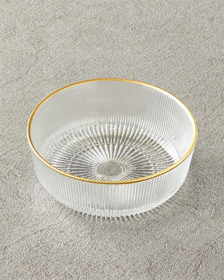 Bol gustare, Galette, sticlă, 12 cm, auriu