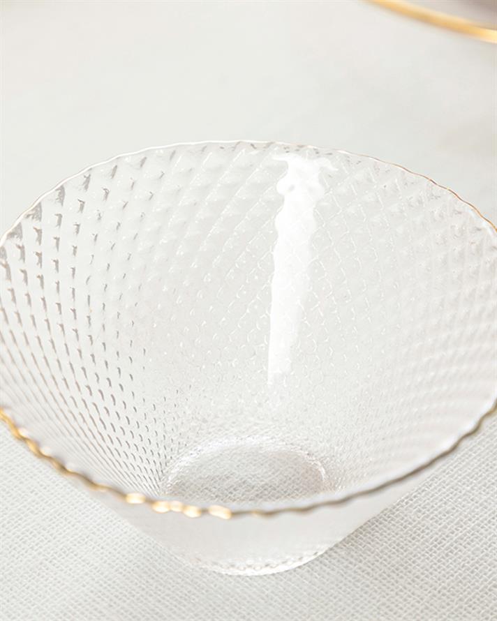 Bol gustare, Riley, sticlă, 8 cm, transparent