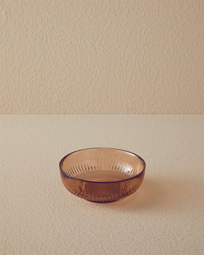 Bol, Mariel, sticlă, 16 cm, maro