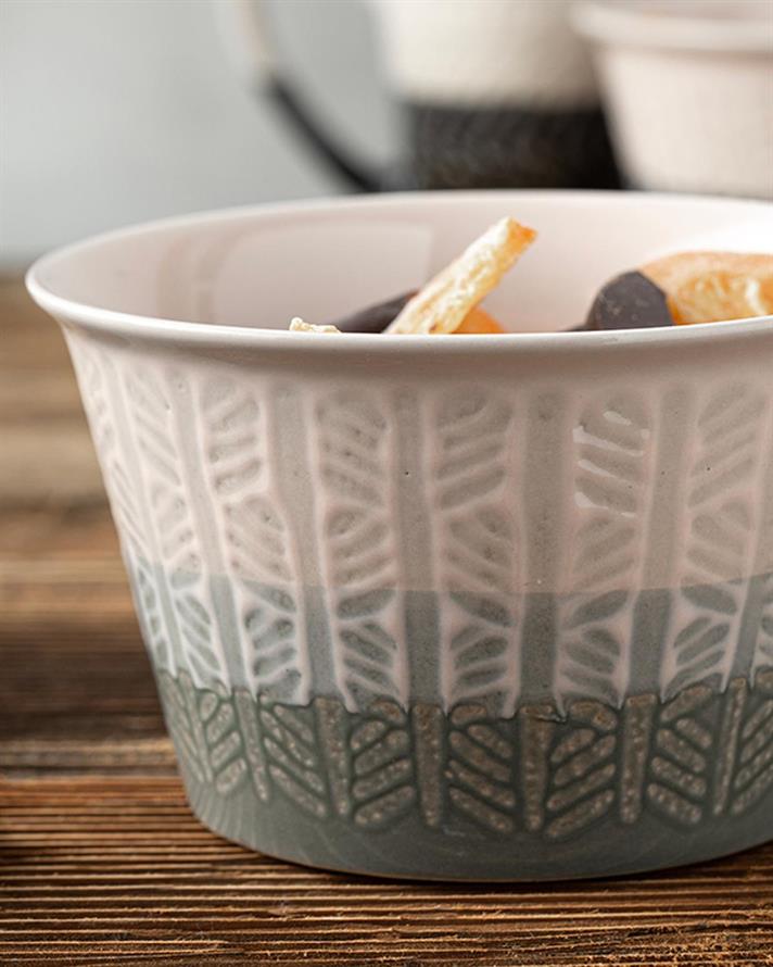 Bol, Nora, ceramică, 530 ml, gri închis