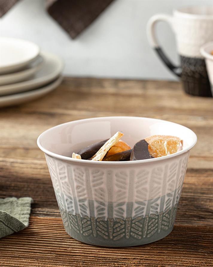 Bol, Nora, ceramică, 530 ml, gri închis