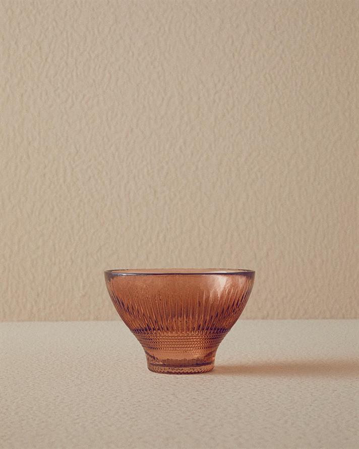 Bol pentru desert, Florida, sticlă, 10,5 cm, maro