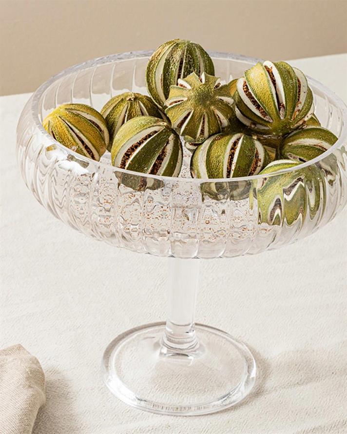 Bol pentru fructe, Vanya, sticlă, 24x6,5 cm, transparent