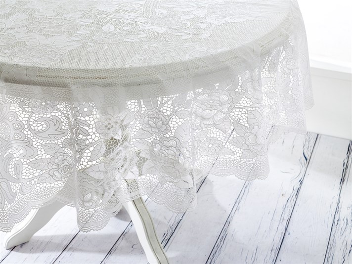 bomboane  Vinil  Rotund Față de Masă White