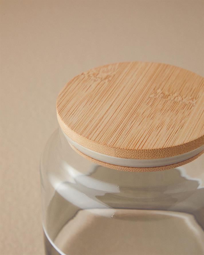 Line Glass Jar 635 ml Transparent