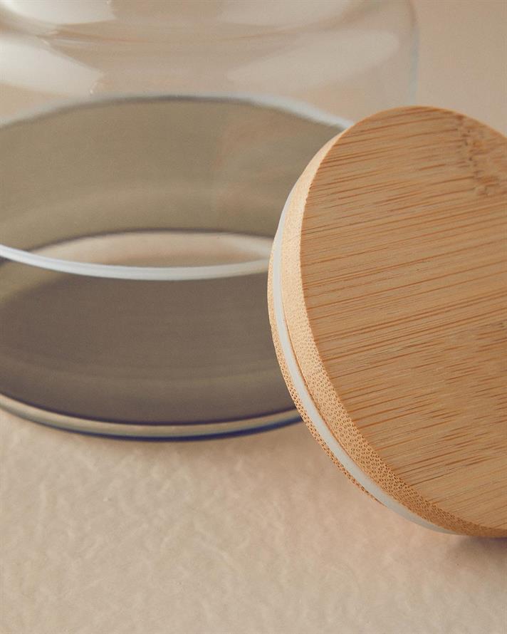 Line Glass Jar 635 ml Transparent