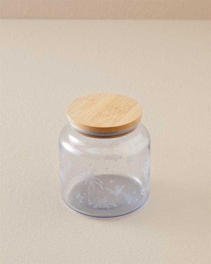 Palm Glass Jar 635 ml Transparent