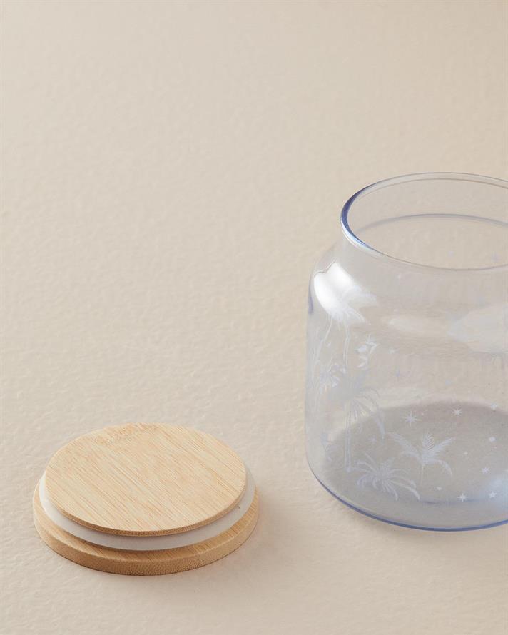 Palm Glass Jar 635 ml Transparent