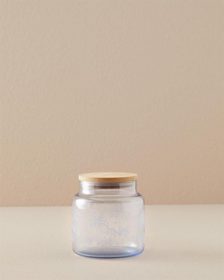 Palm Glass Jar 635 ml Transparent