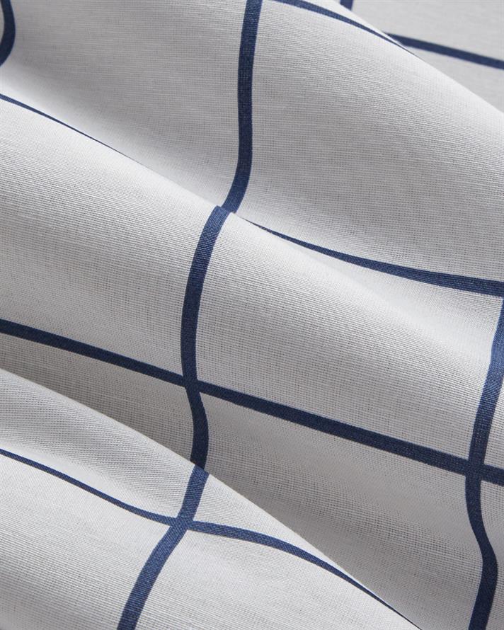 Border Check Ușor De Călcat Double Set Lenjerie De Pat 200x220 cm Albastru