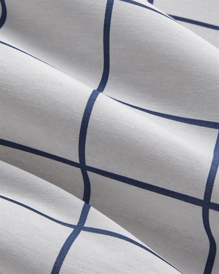 Border Check Ușor De Călcat Single Set Lenjerie De Pat 160x220 cm Albastru