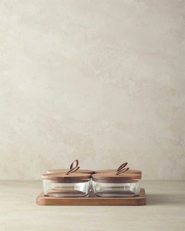 Pantry Borosilicat Cu 4 Piese Recipient Mic Dejun 240 ml Transparent