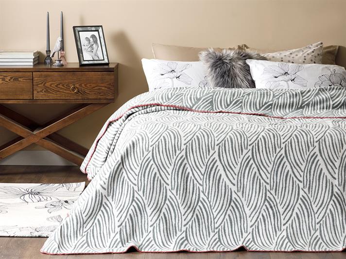Braid Cu Bumbac Single Pătură 150x200 cm Gri