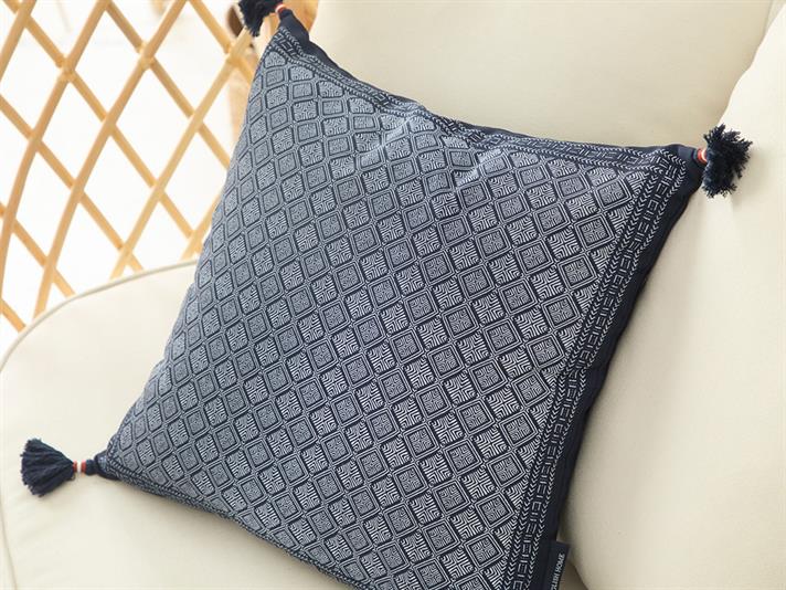 Fata De Perna Decorativa, Branche, Poliester, 43x43 Cm, Albastru Indigo