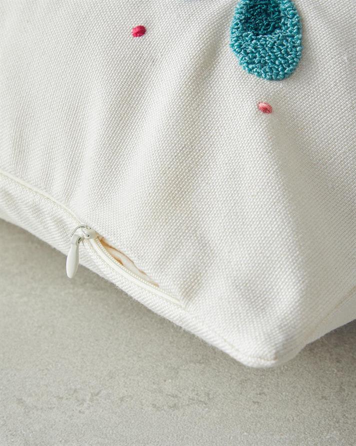 Linosa Broderie Punch Husă Pernuță 45x45 cm Albastru