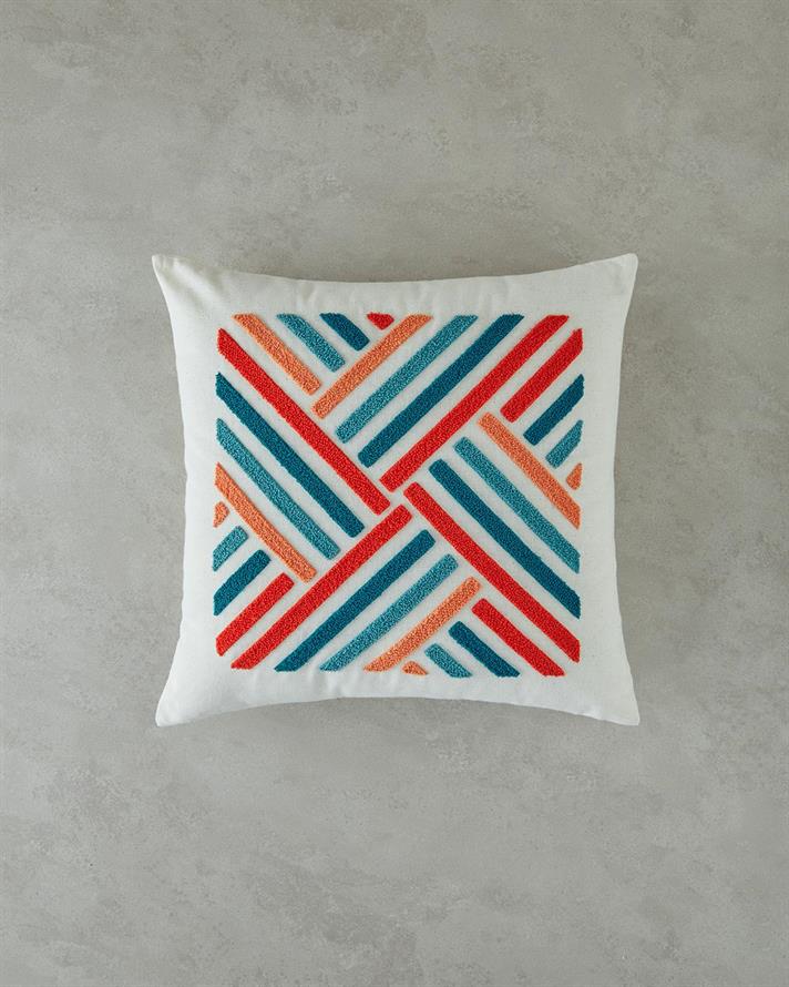 Broderie Punch Pernuță Umplută 45 x 45 cm Natural