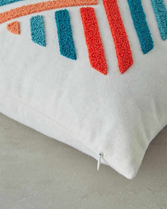 Broderie Punch Pernuță Umplută 45 x 45 cm Natural