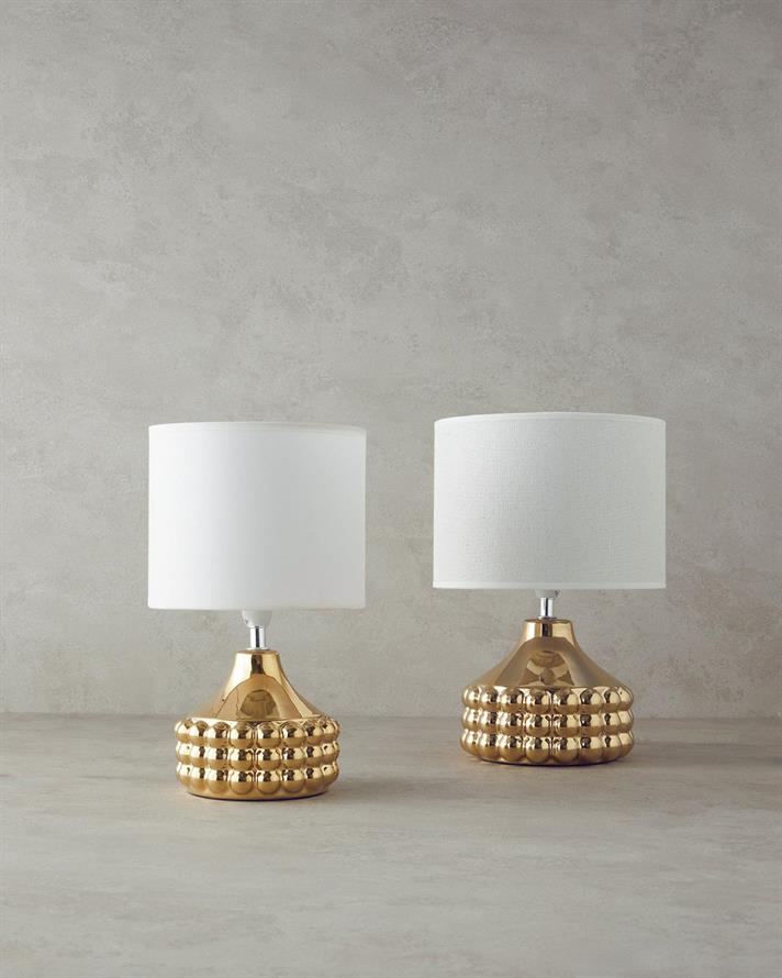 Bruna Ceramică Abajur 31 cm Bej Gold