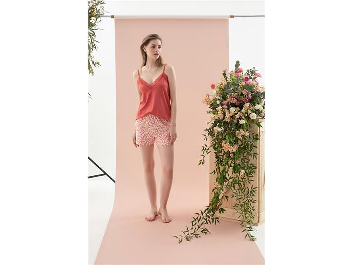 Bubbles Set De Pijamale Damă, Viscoză, Xl, Albastru-Maro