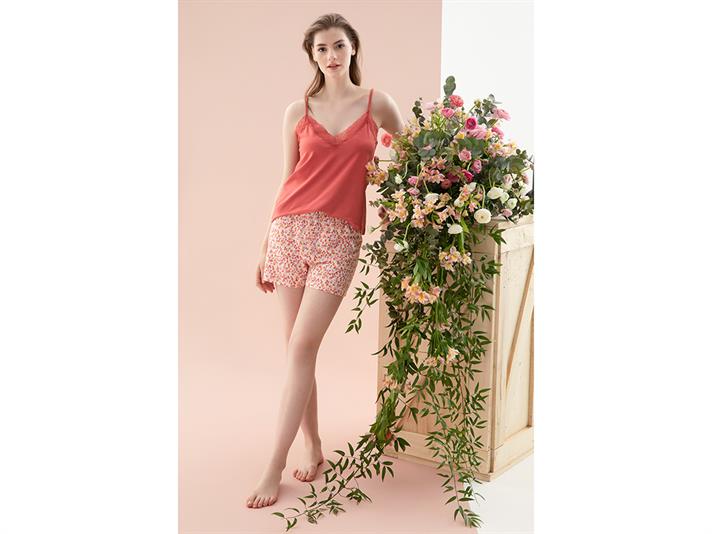 Bubbles Set De Pijamale Damă, Viscoză, Xl, Albastru-Maro