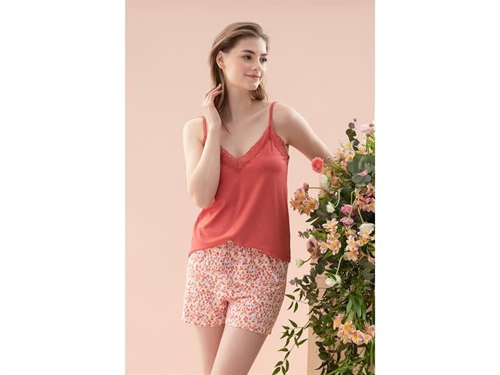 Bubbles Set De Pijamale Damă, Viscoză, Xl, Albastru-Maro