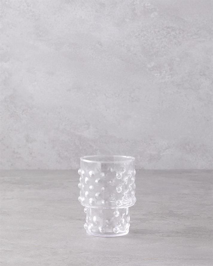 Set 3 pahare, Bubbles, sticla, 300 ml, transparent