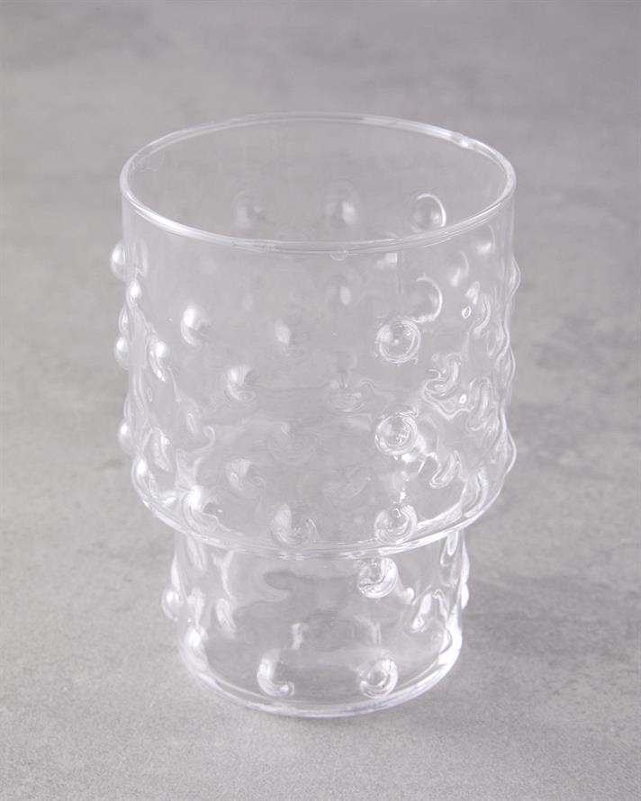 Set 3 pahare, Bubbles, sticla, 300 ml, transparent