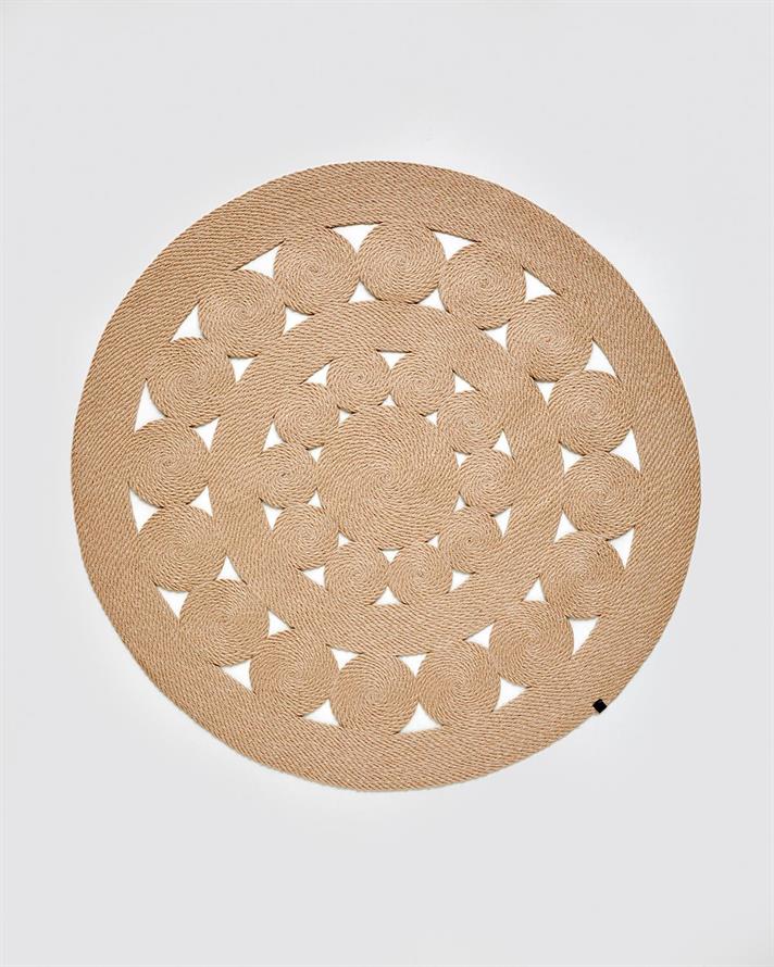 buchet de flori Iută Covor Decorativ Din İută 120x120 cm Natural