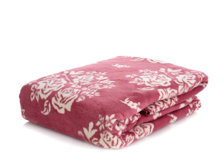 Buchet de grădină Cottony Double Person  PĂTURĂ 200x220 cm Roz Închis