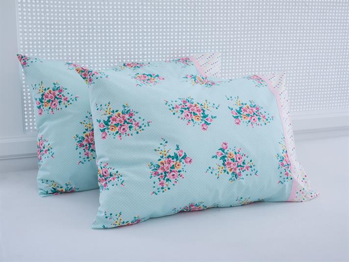 Buchet de lalele Cu Bumbac Cu 2 Piese Față De Pernă 50x70 cm Roz