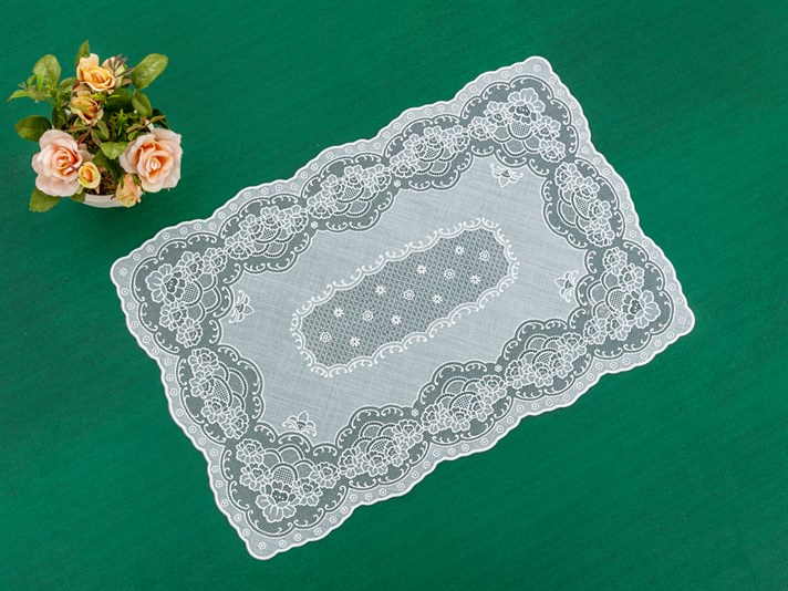 Buchet de trandafiri Vinil Placemat Masă 30x45 cm Alb