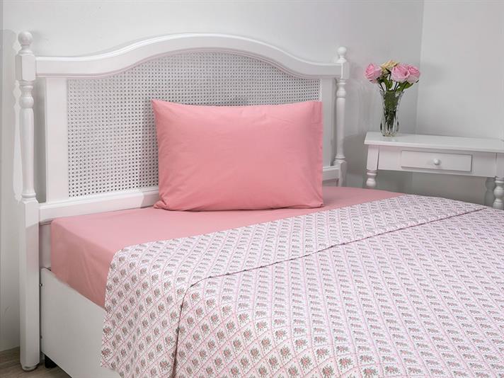 Buchet minunat  Cu imprimeu Pentru o persoana  SET CUVERTURĂ 150x220 cm Roz
