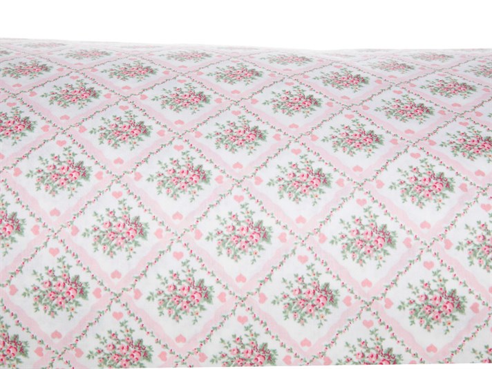 Buchet minunat Bumbac Satinat Single Lenjerie De Pat 160x220 cm Roz Deschis