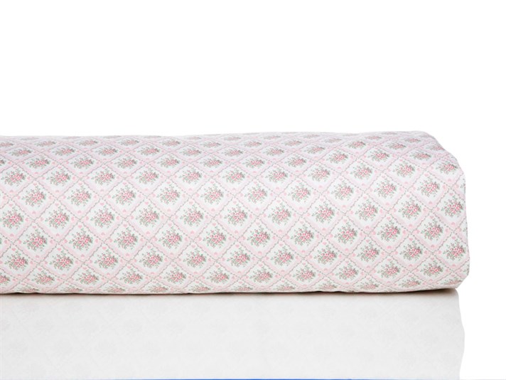 Buchet minunat Bumbac Satinat Single Lenjerie De Pat 160x220 cm Roz Deschis