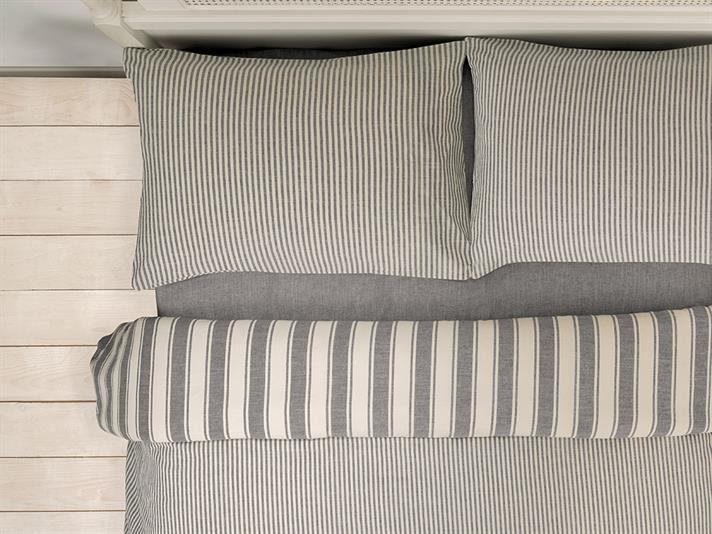 Bumbac pur  Cu ață de bumbac vopsit Dublu Set Lenjerie De Pat 200*220 Cm Gri