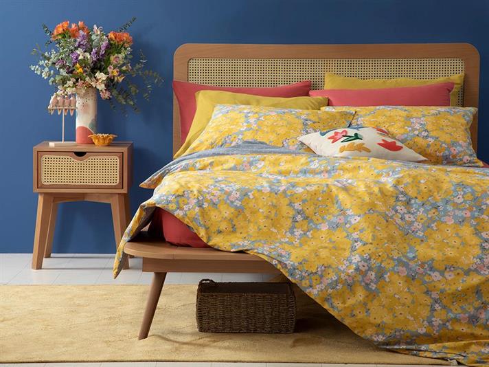 Buttercup Cu Bumbac Single Set Lenjerie De Pat 160x220 cm Galben