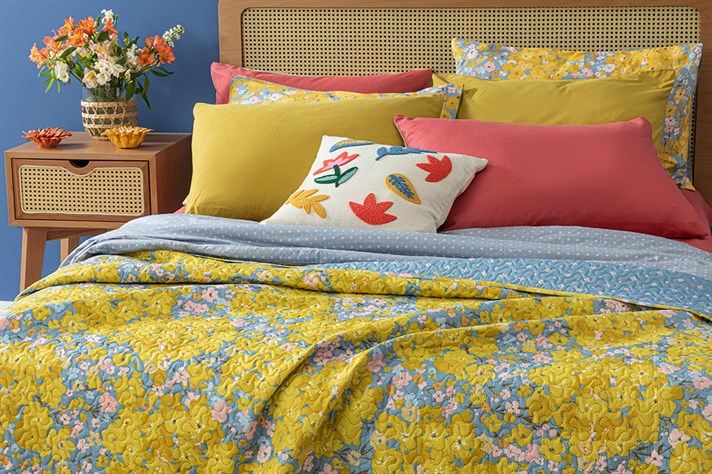 Buttercup Meniu mare  CUVERTURĂ MULTIFUNCTIONALA 240x220 cm Galben