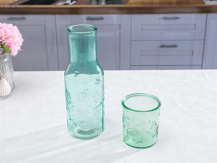 Butterfly  Noptieră  CARAFĂ PENTRU NOPTI 500 ml Ecru-Mentă