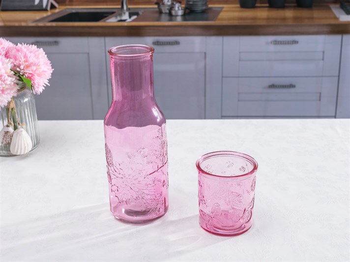 Butterfly  Noptieră  CARAFĂ PENTRU NOPTI 500 ml Pink