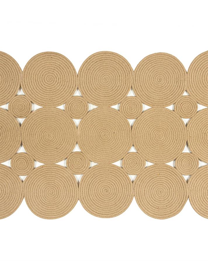 Calista Covor Decorativ Din İută , 90*150 Cm, Portocaliu-Galben
