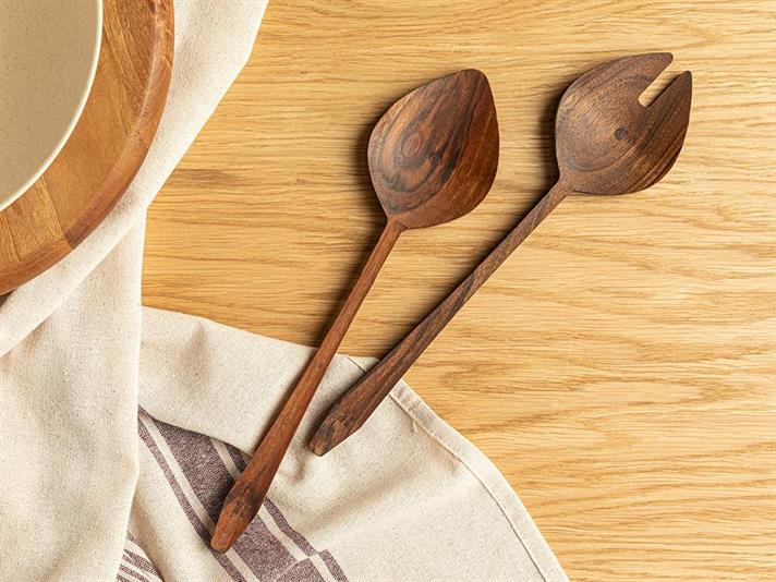 Calista Ustensile De Bucătărie Set 2, Nuc, 29 Cm, Albastru-Beige