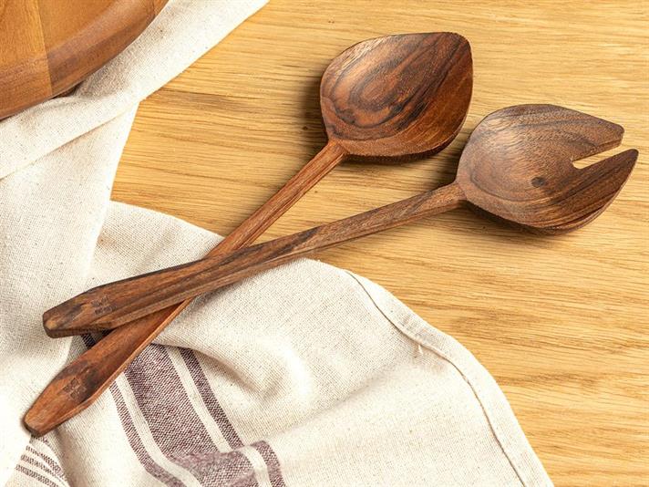 Calista Ustensile De Bucătărie Set 2, Nuc, 29 Cm, Albastru-Beige