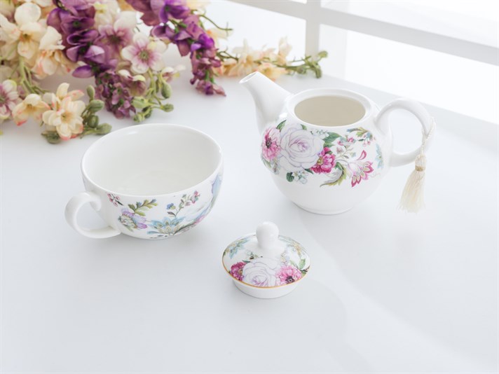 Camellia Porcelain Pot Set Pink