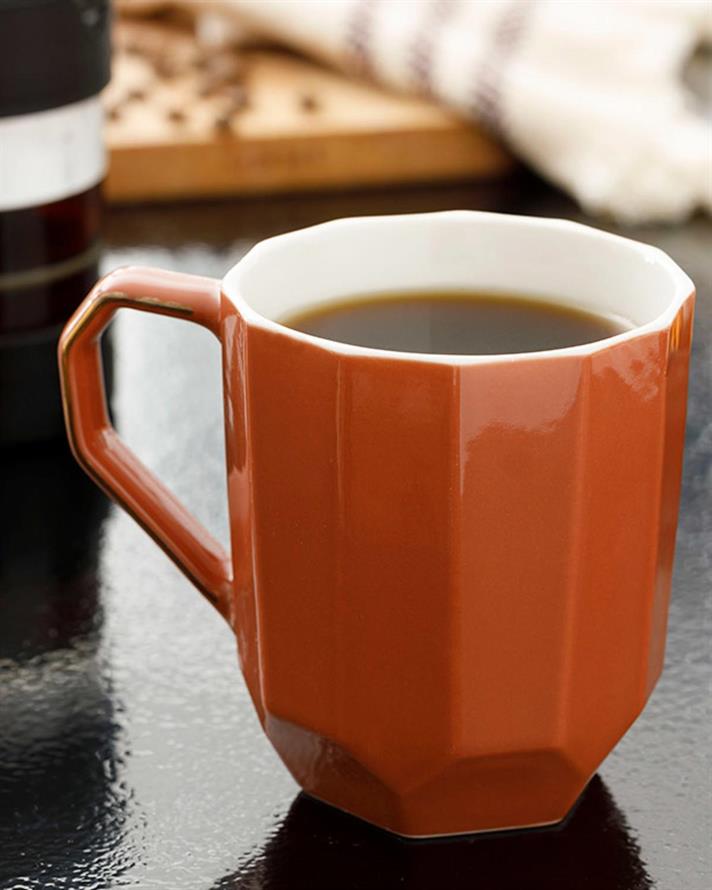 Cană, Adela, porțelan, 350 ml, cărămiziu