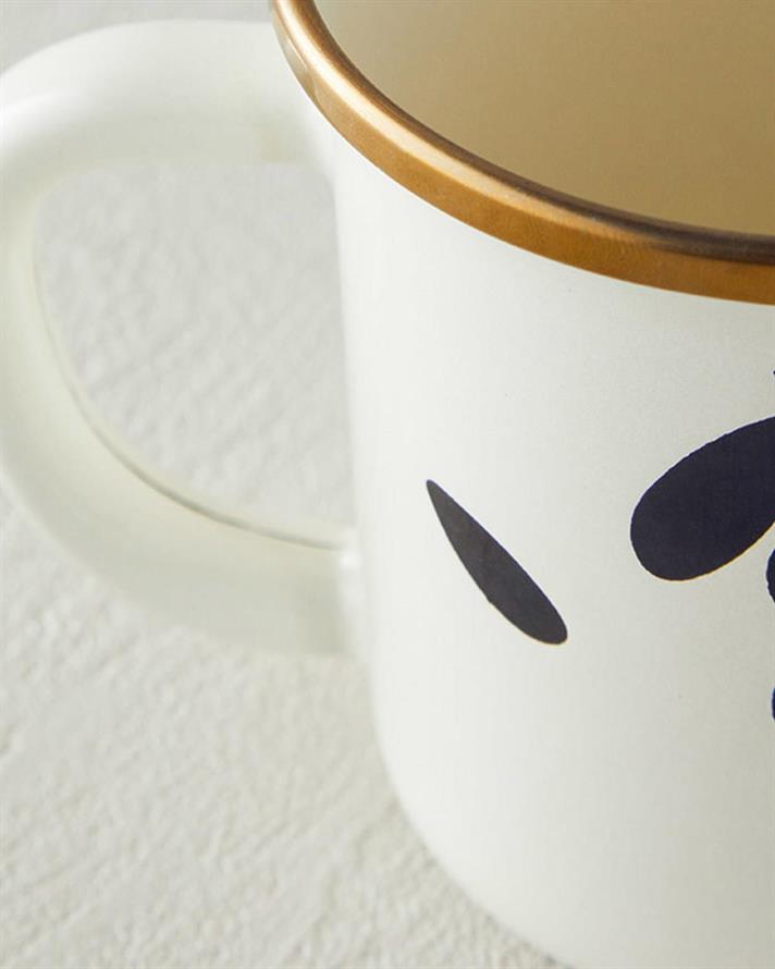 Cană, Bohemia, email, 350 ml, alb