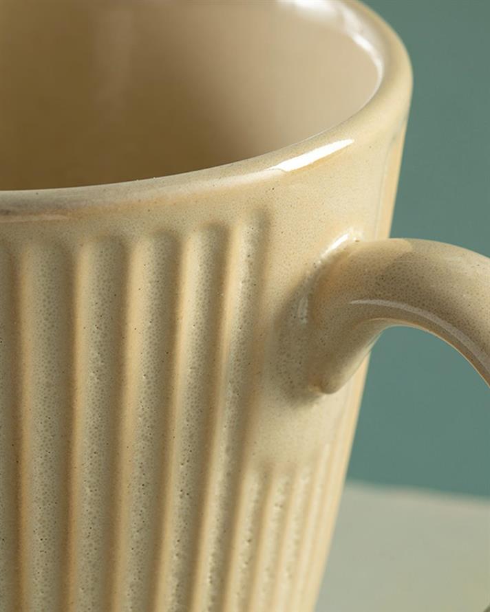 Cană,  Dentro, ceramică, 330 ml, bej